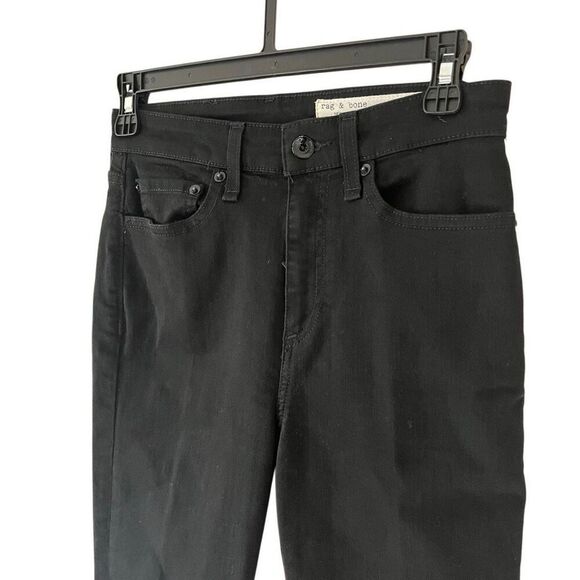 Rag & Bone Nina High waisted ankle cigarette Jeans Black Size 25 size 0 / 2 - Picture 4 of 16